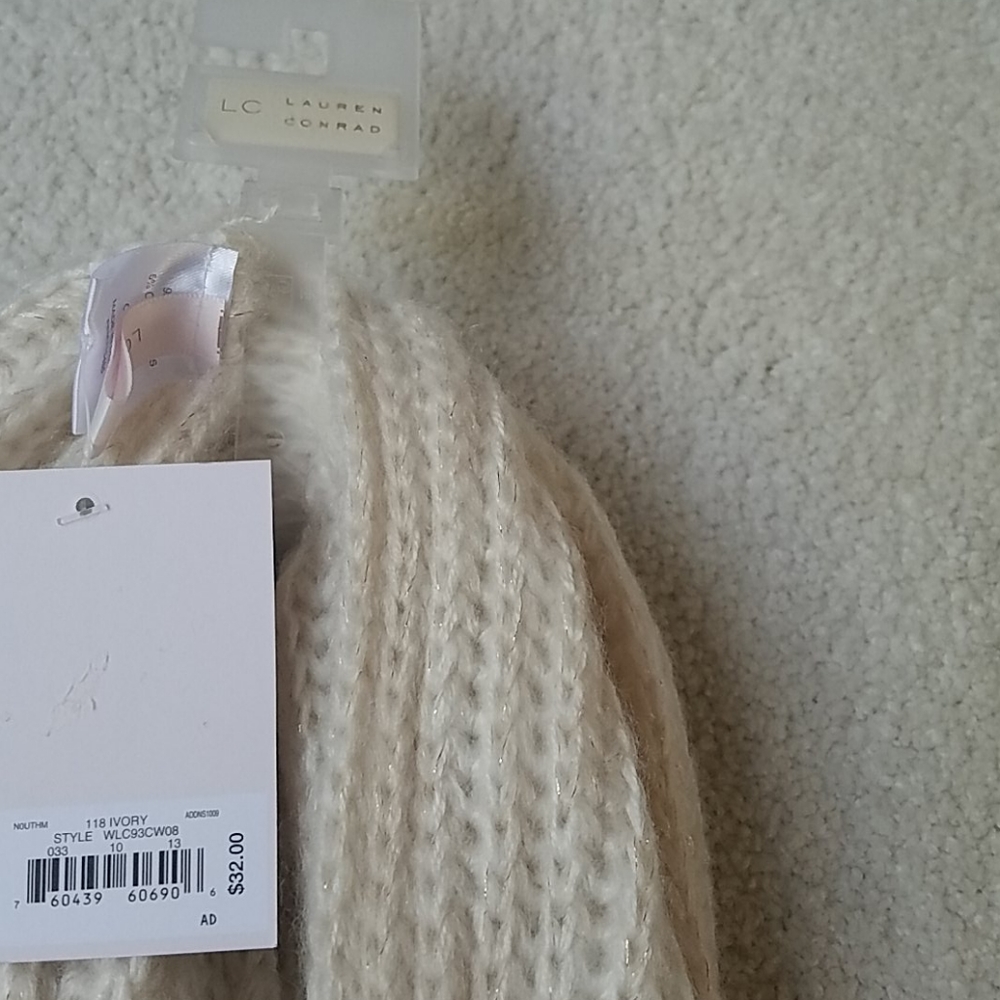 Sold.  3 for $30. Lauren Conrad ivory loop scarf. - Picture 3 of 5